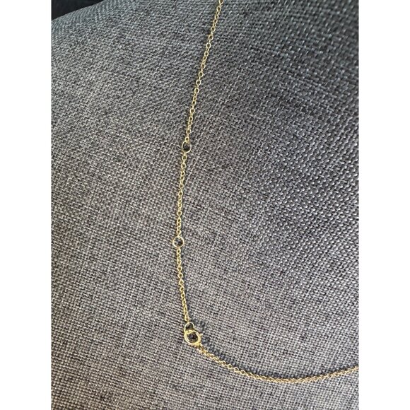 Gold-Plated Clover Pendant Necklace With Mother-Of-Pearl Inlay & Rhinestone Acce - Picture 3 of 6